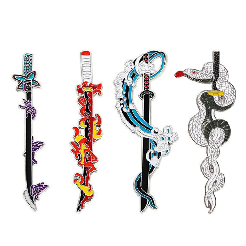 4/9pcs Pins Demon Slayer