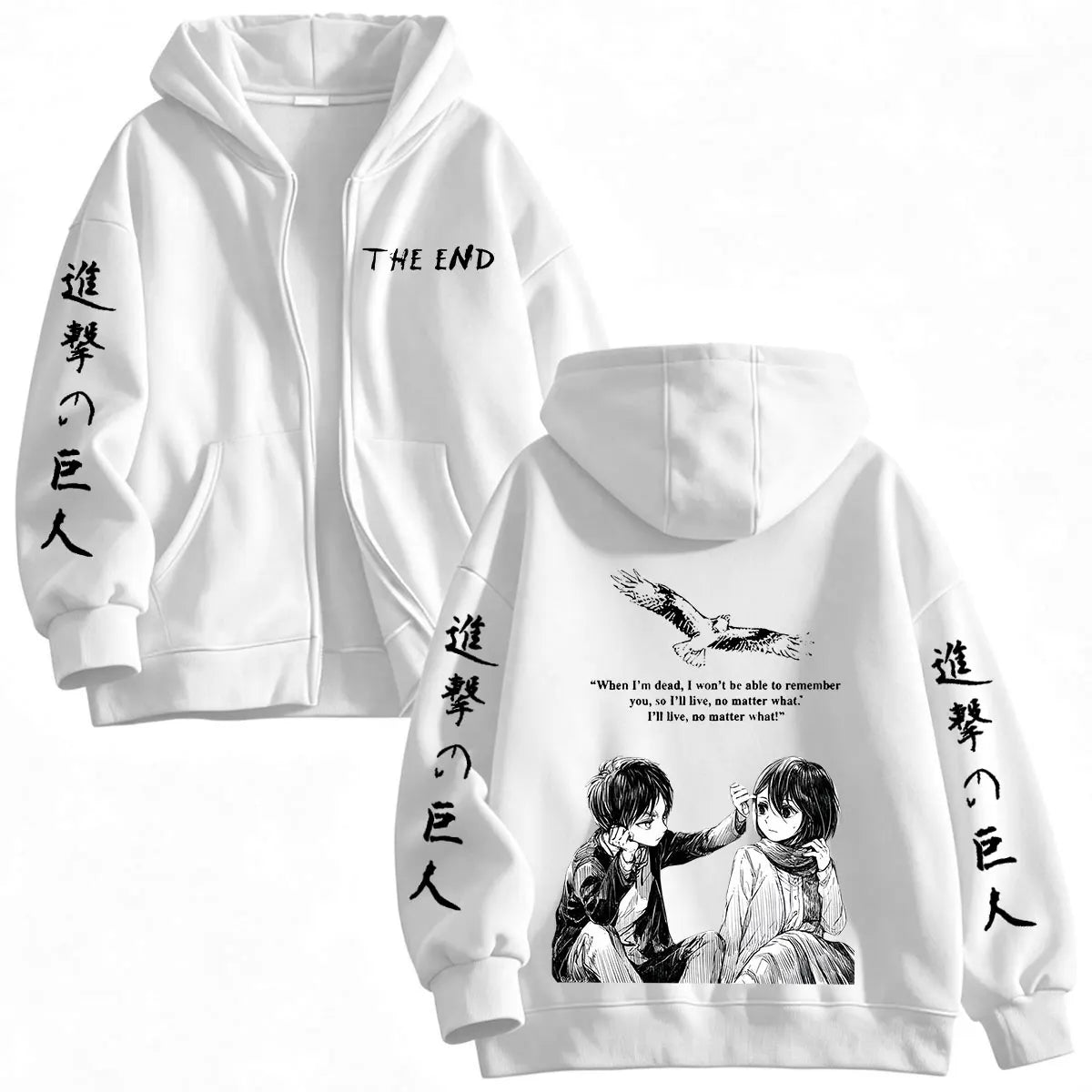 Zipper Hoodie Attack on Titan Mikasa-Eren