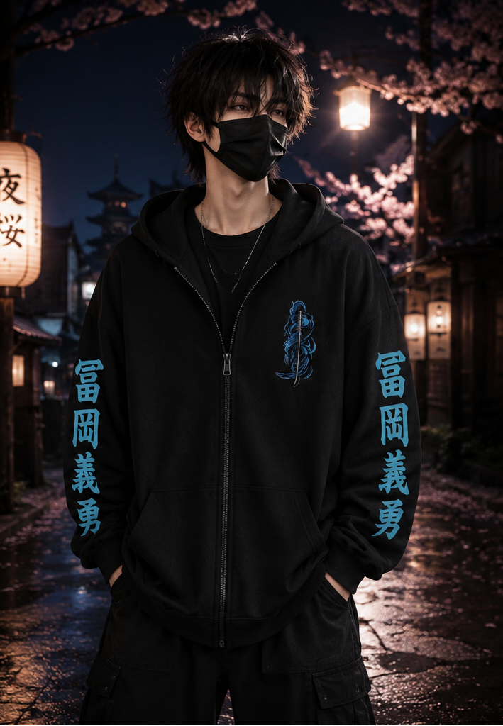 Zipper Hoodie Demon Slayer Tomioka Giyuu