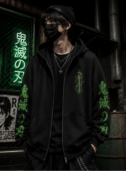 Zipper Hoodies Demon Slayer Shinazugawa Sanemi