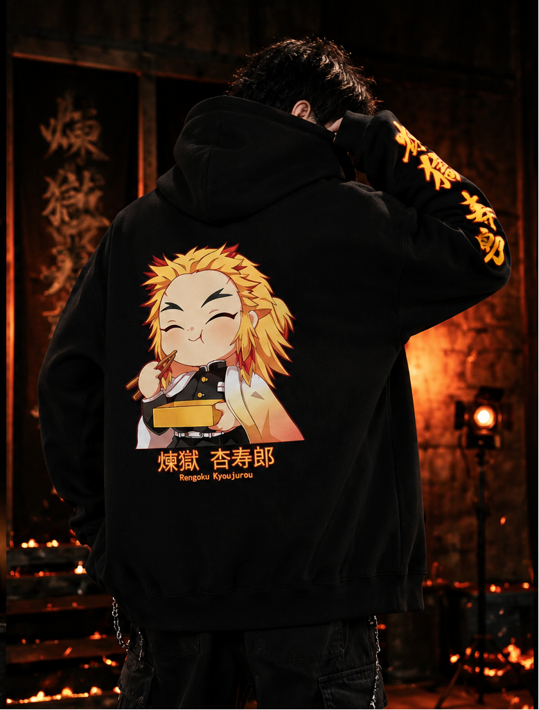 Zipper Hoodie Rengoku Demon Slayer