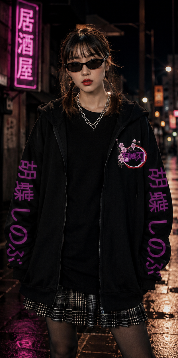 Zipper Hoodie Shinobu Kocho Demon Slayer