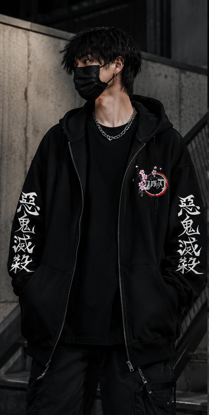 Zipper Hoodie Kyojuro Rengoku Demon Slayer