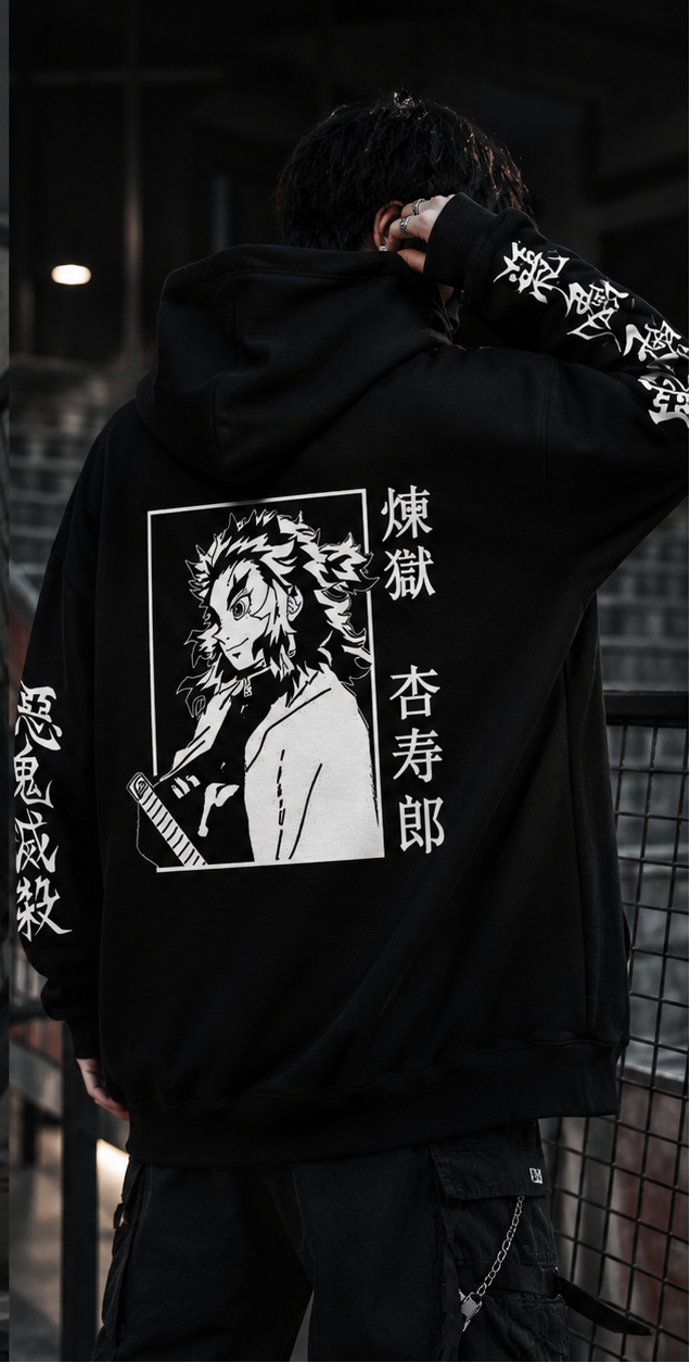 Zipper Hoodie Kyojuro Rengoku Demon Slayer