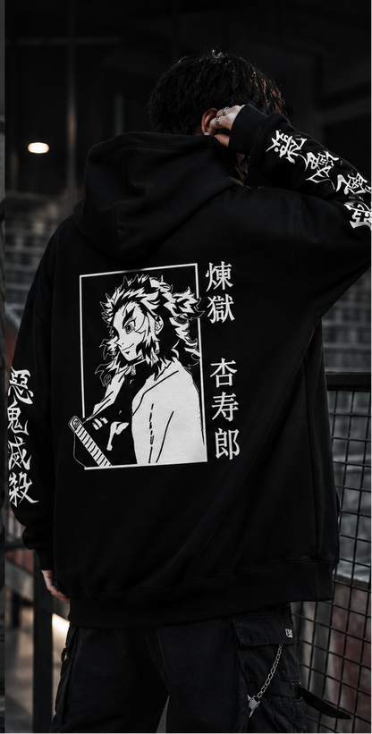 Zipper Hoodie Kyojuro Rengoku Demon Slayer