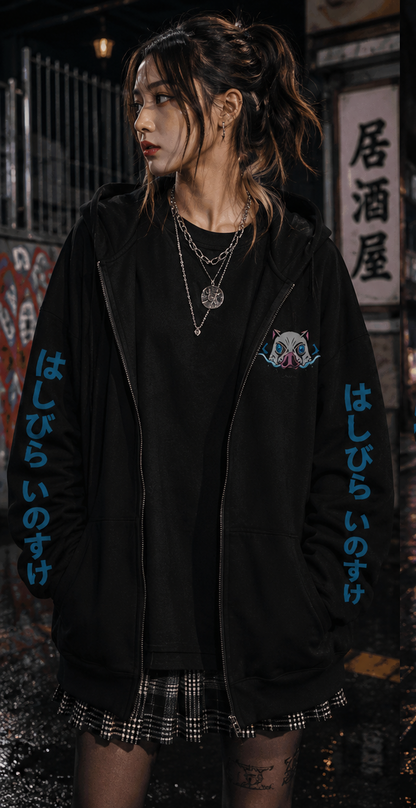 Zipper Hoodies Hashibira Inosuke Demon Slayer