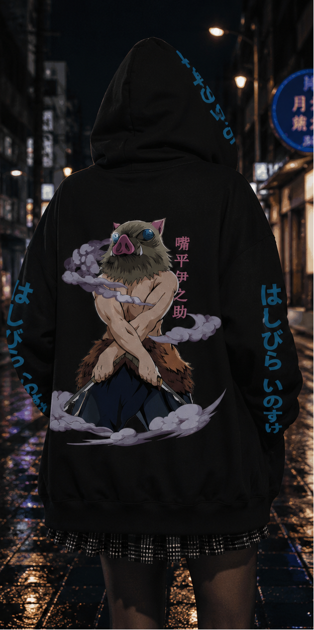Zipper Hoodies Hashibira Inosuke Demon Slayer