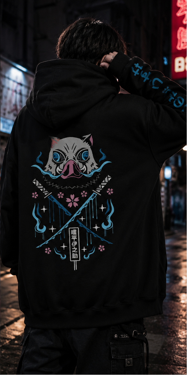 Zipper Hoodie Hashibira Inosuke Demon Slayer