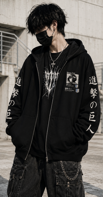 Zipper Hoodie Attack on Titan Mikasa Ackerman