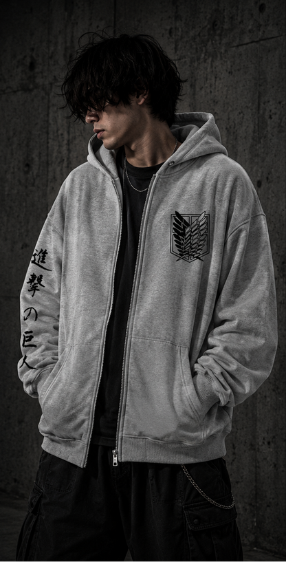 Zipper Hoodie Attack on Titan Eren