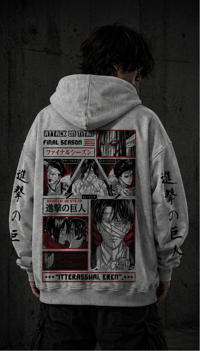 Zipper Hoodie Attack on Titan Eren