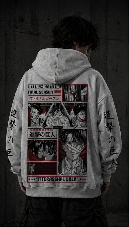 Zipper Hoodie Attack on Titan Eren