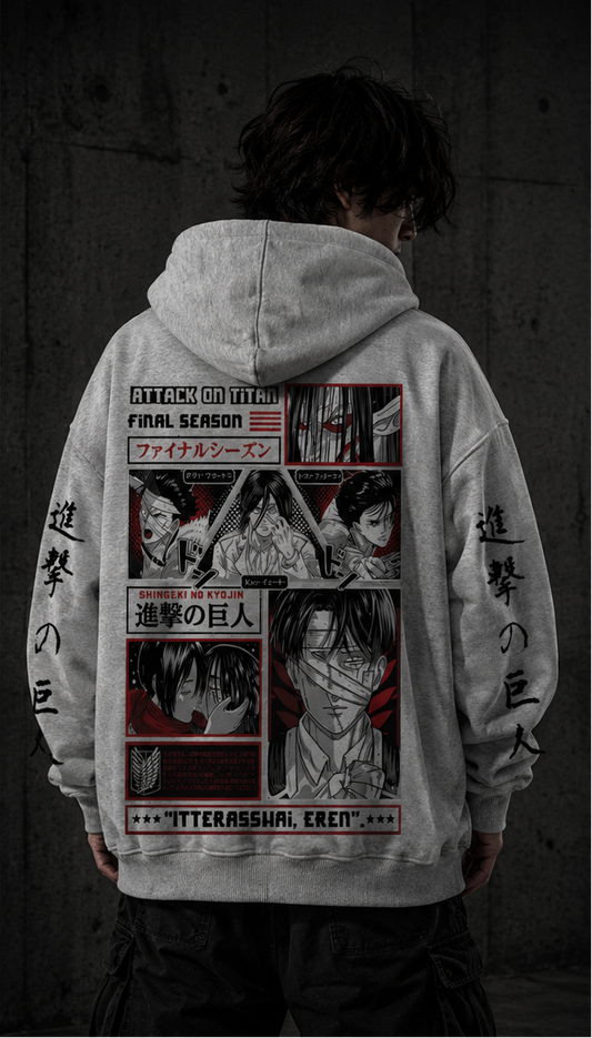 Zipper Hoodie Attack on Titan Eren
