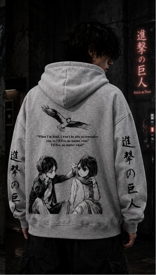 Zipper Hoodie Attack on Titan Mikasa-Eren