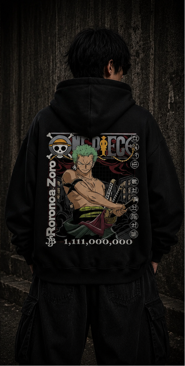 Zip Hoodie One Piece Roronoa Zoro