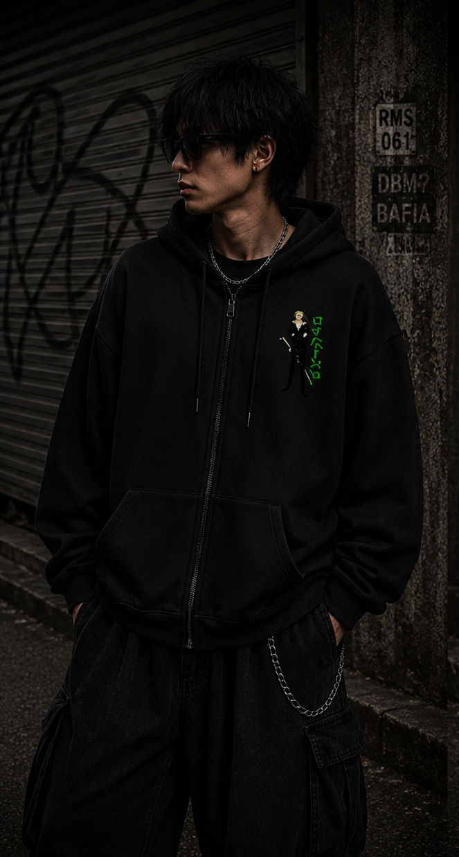 Zip Hoodie One Piece Roronoa Zoro