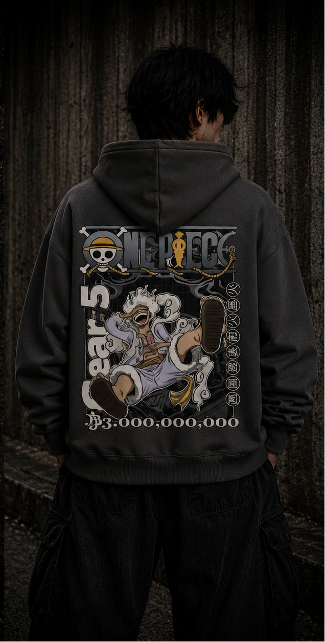 Zip Hoodie One Piece Gear 5 Luffy