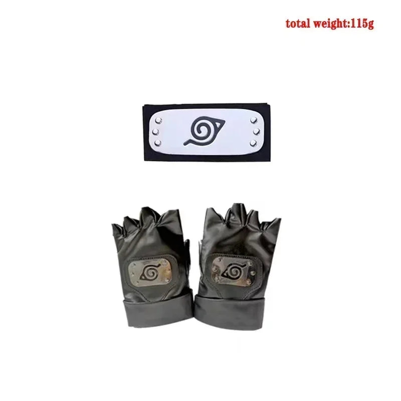 Naruto Cosplay Gloves Headband Kunai Mask