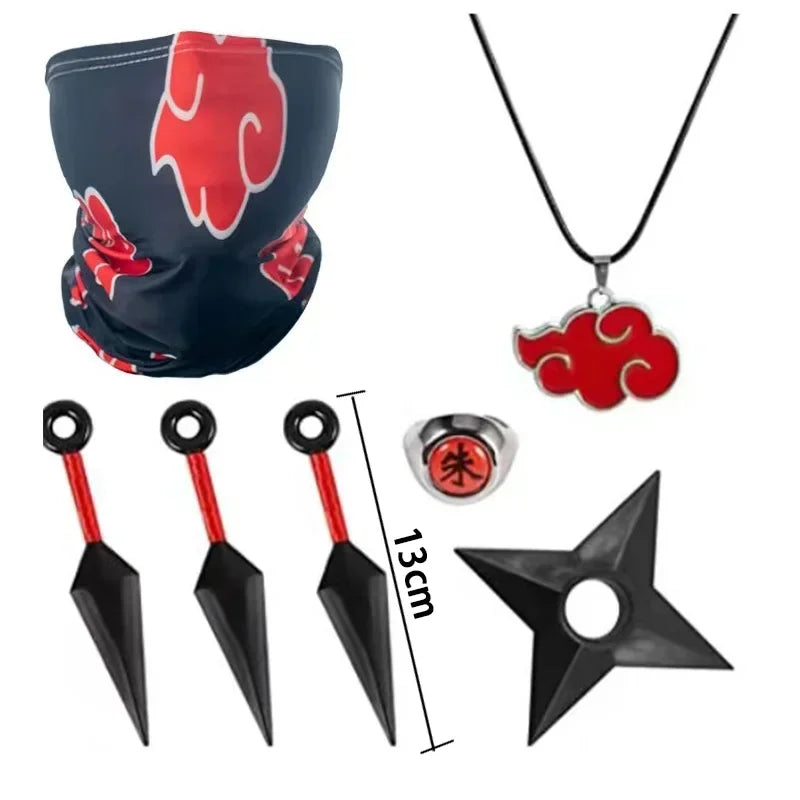 Naruto Cosplay Gloves Headband Kunai Mask