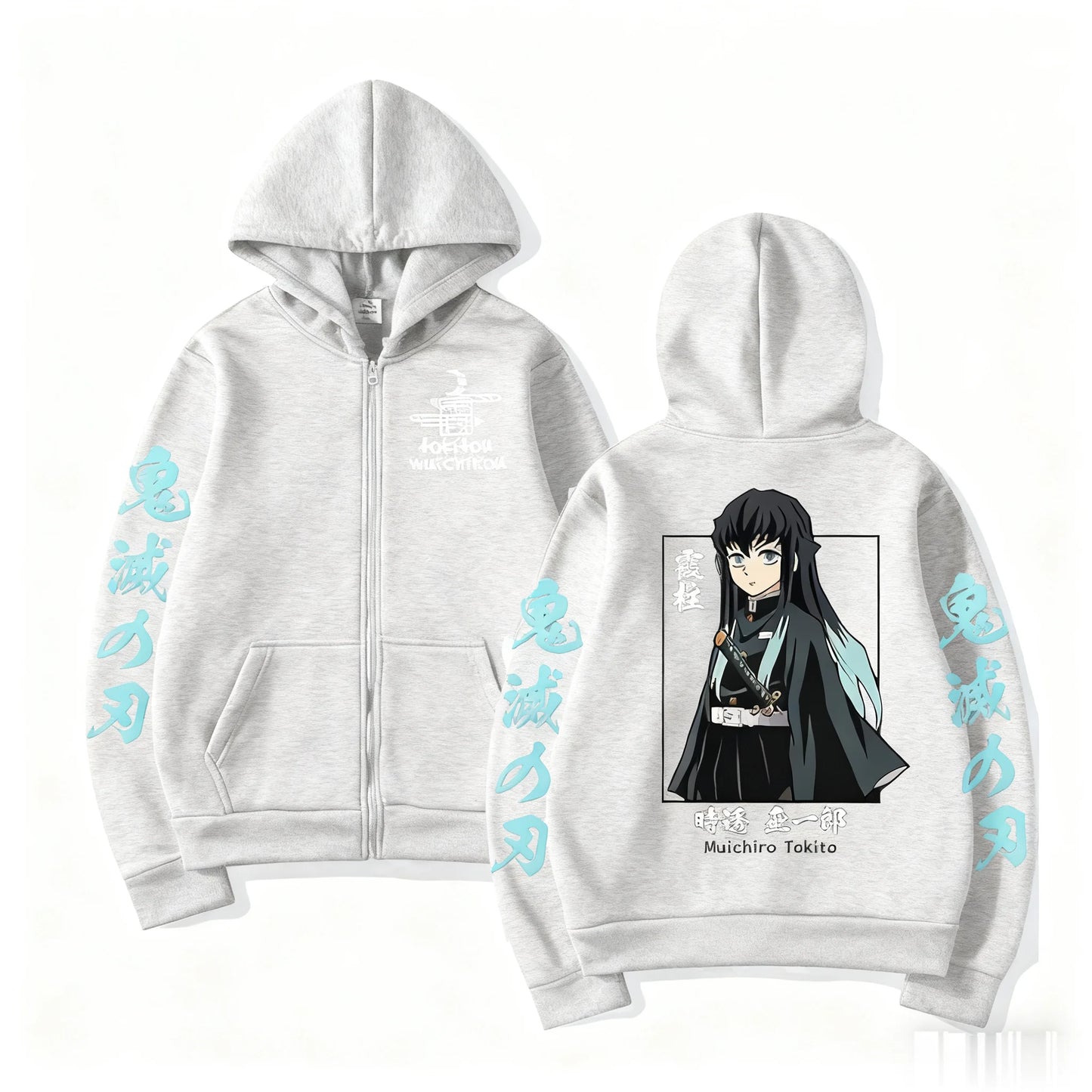 Zipper Hoodie Demon Slayer Muichiro Tokito