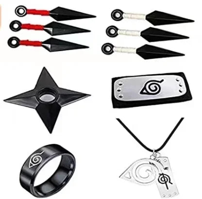 Naruto Cosplay Gloves Headband Kunai Mask