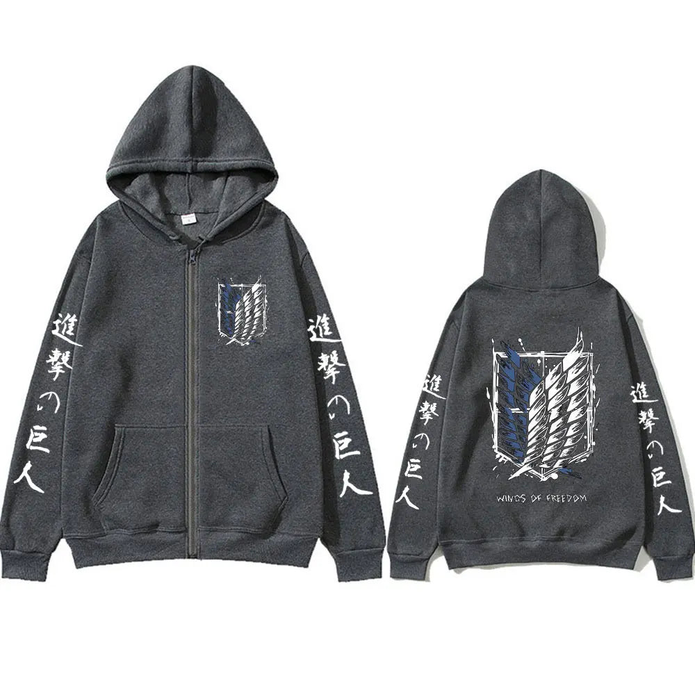 Zipper Hoodies Attack on Titan