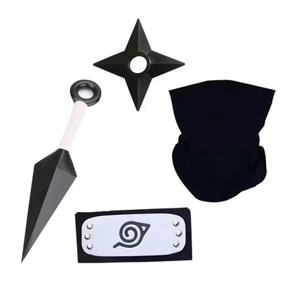 Naruto Cosplay Gloves Headband Kunai Mask