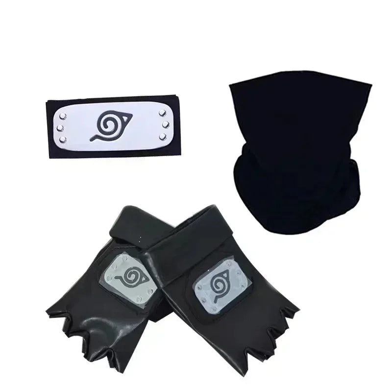 Naruto Cosplay Gloves Headband Kunai Mask