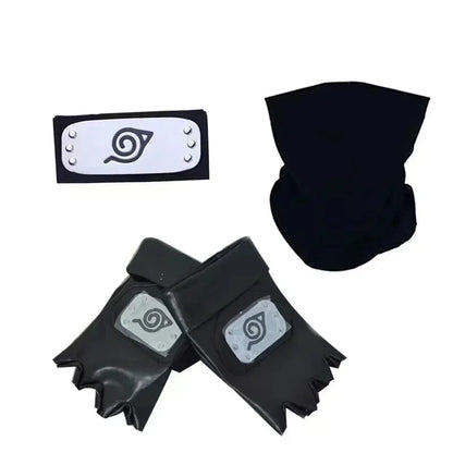 Naruto Cosplay Gloves Headband Kunai Mask