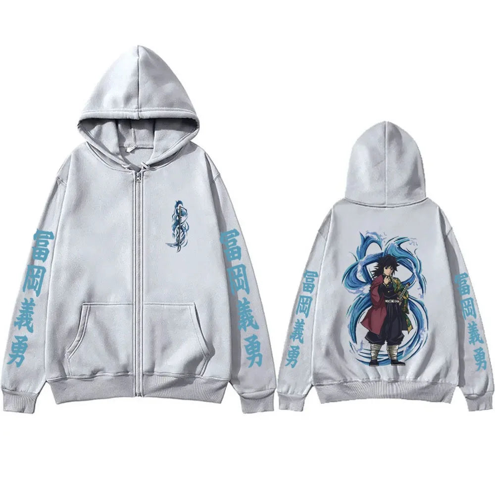 Zipper Hoodie Demon Slayer Tomioka Giyuu