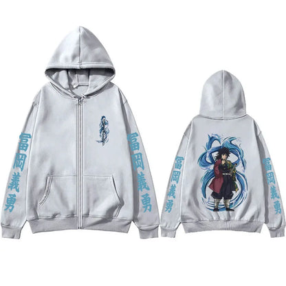 Zipper Hoodie Demon Slayer Tomioka Giyuu