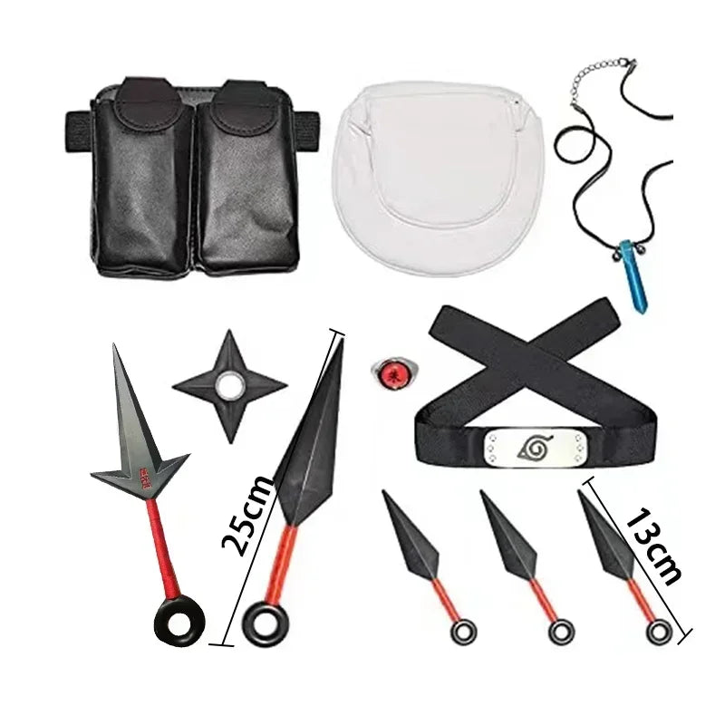 Naruto Cosplay Gloves Headband Kunai Mask