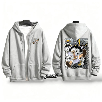Zip Hoodie One Piece Gear 5 Luffy