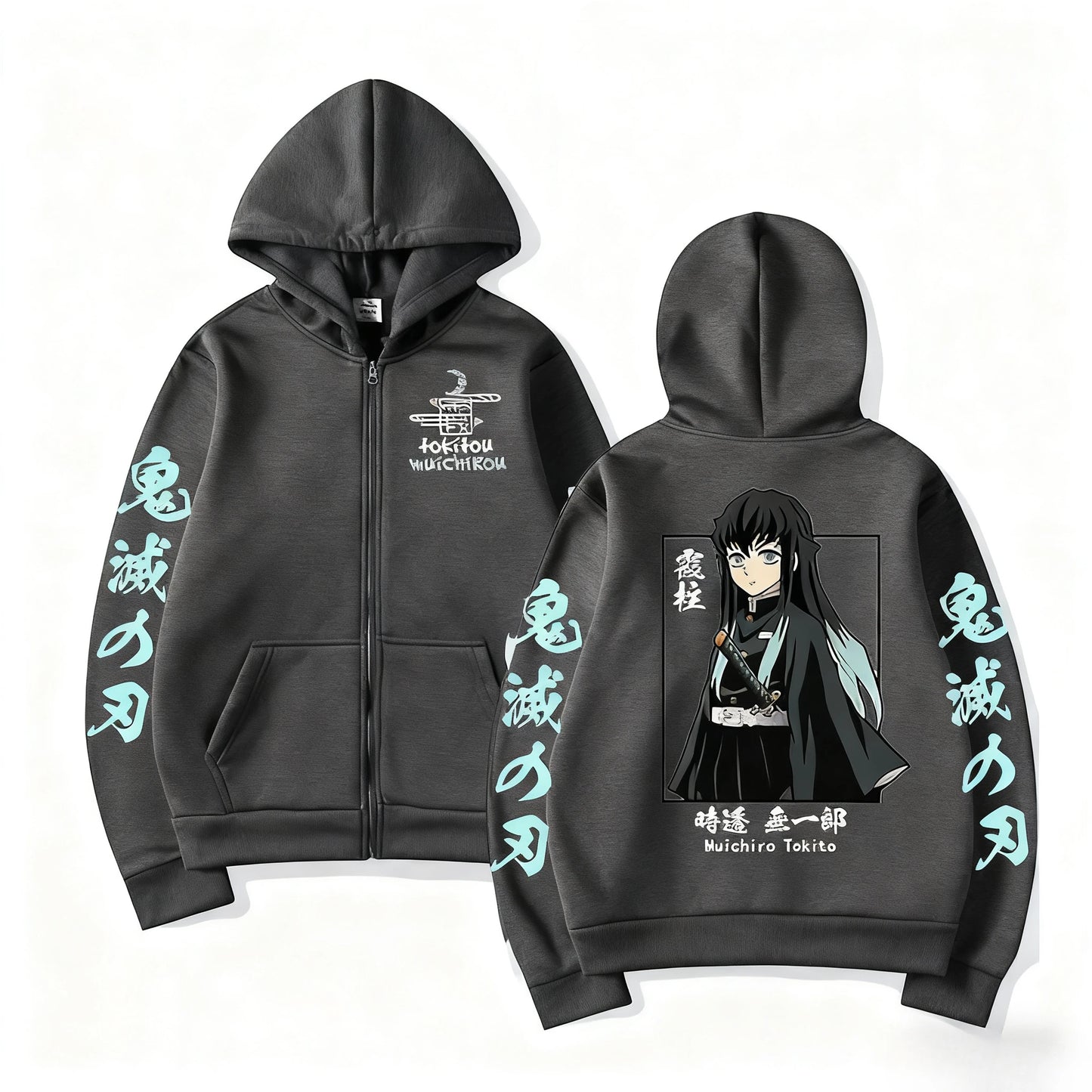 Zipper Hoodie Demon Slayer Muichiro Tokito