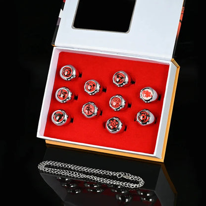 Anillos 10 piezas Naruto Akatsuki