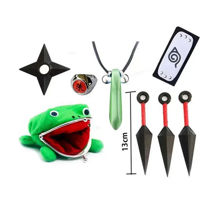 Naruto Cosplay Gloves Headband Kunai Mask
