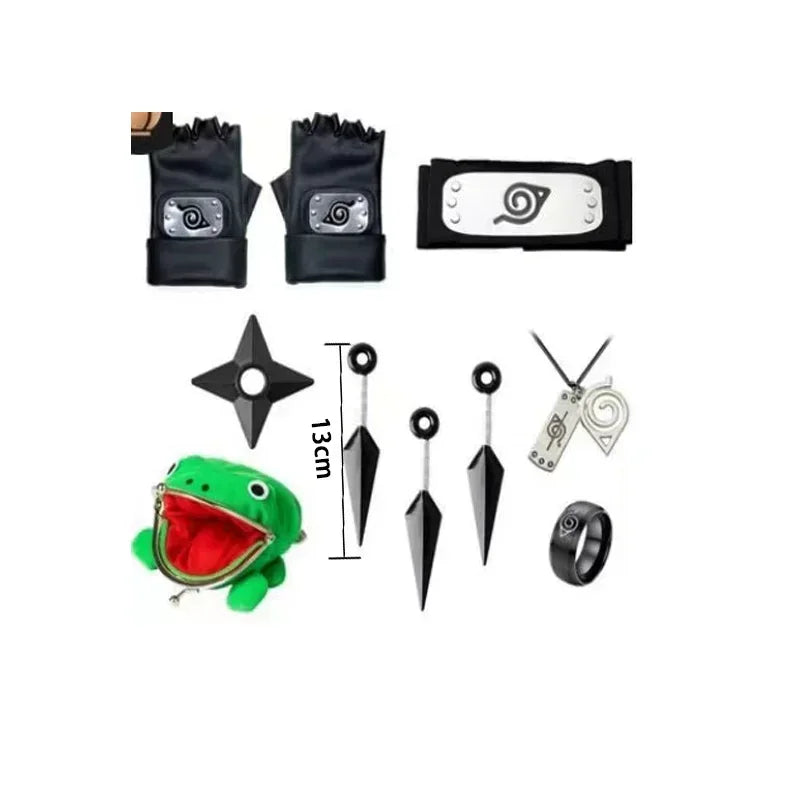 Naruto Cosplay Gloves Headband Kunai Mask