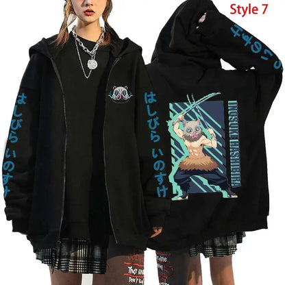 Zipper Hoodies Hashibira Inosuke Demon Slayer