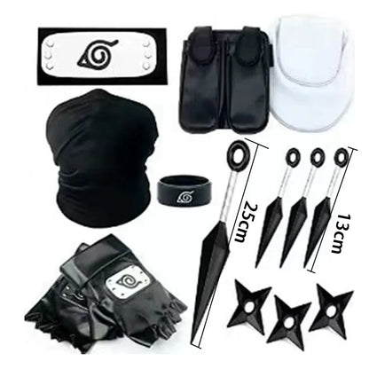 Naruto Cosplay Gloves Headband Kunai Mask
