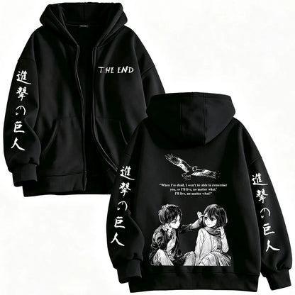 Zipper Hoodie Attack on Titan Mikasa-Eren