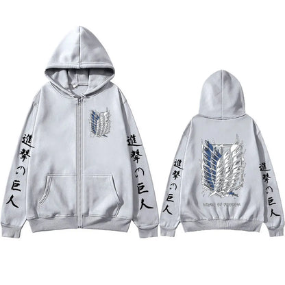 Zipper Hoodies Attack on Titan