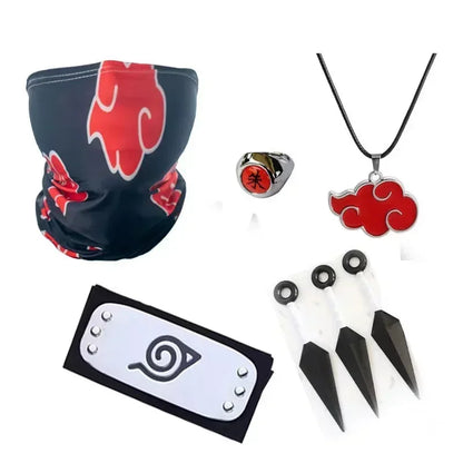 Naruto Cosplay Gloves Headband Kunai Mask