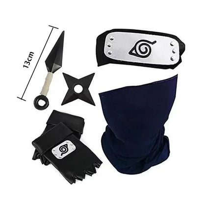 Naruto Cosplay Gloves Headband Kunai Mask
