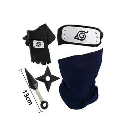 Naruto Cosplay Gloves Headband Kunai Mask
