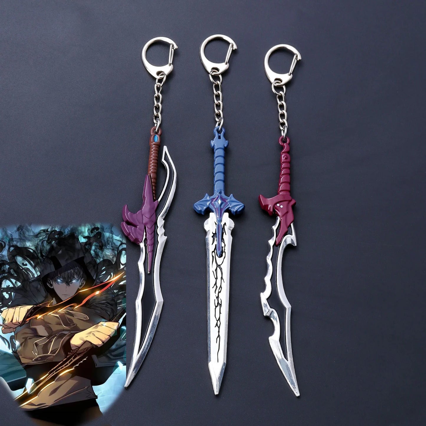 Solo Leveling Keychain Set
