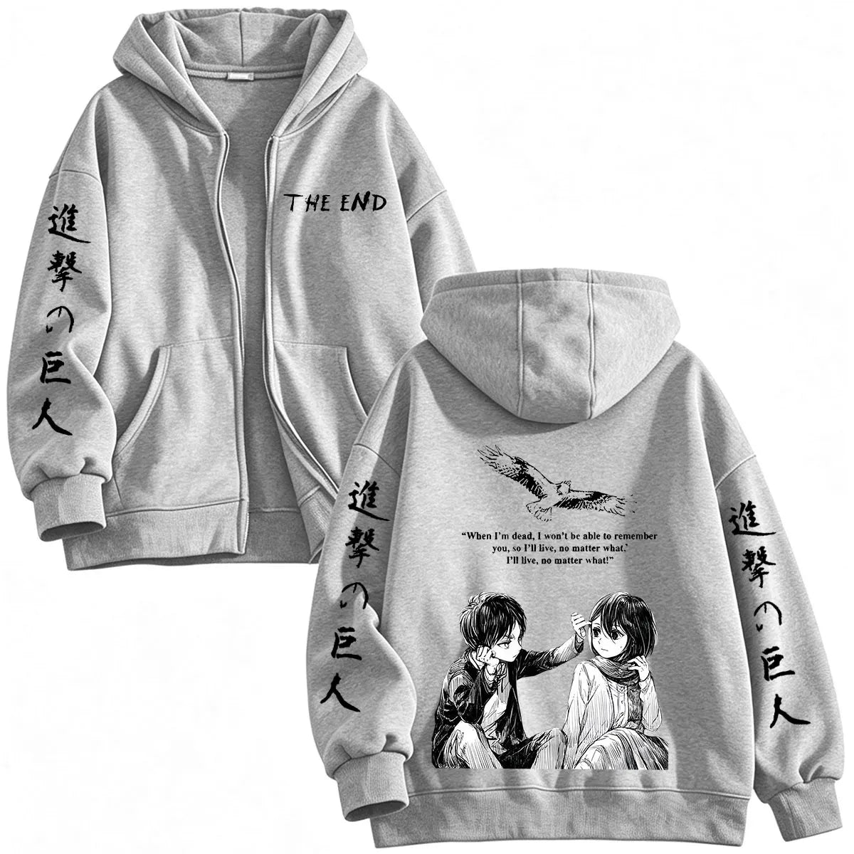 Zipper Hoodie Attack on Titan Mikasa-Eren