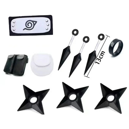 Naruto Cosplay Gloves Headband Kunai Mask