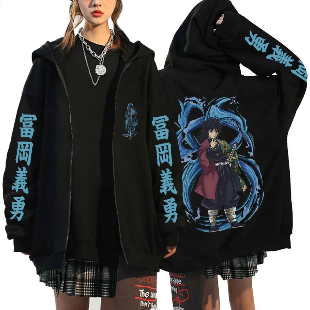 Zipper Hoodie Demon Slayer Tomioka Giyuu