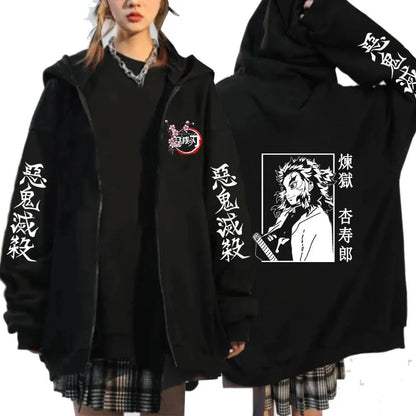 Zipper Hoodie Kyojuro Rengoku Demon Slayer