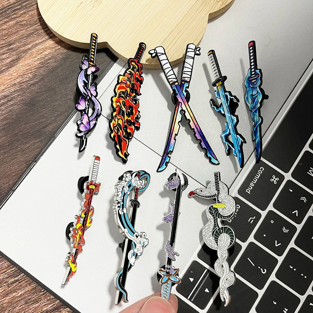 4/9pcs Pins Demon Slayer